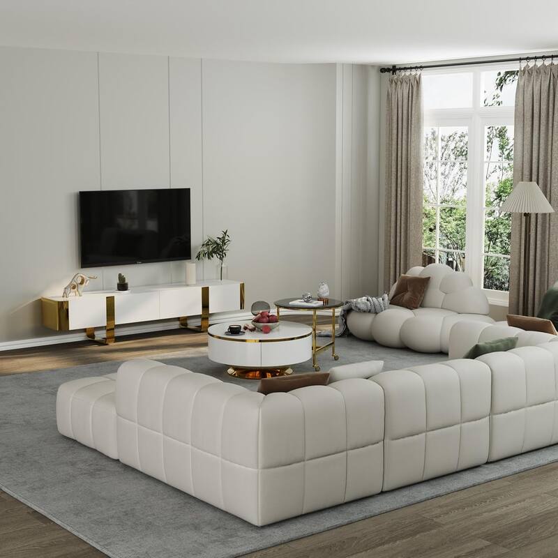 Nesting Coffee Table Set with End Table Round Coffee Table with 2 Storage Drawers