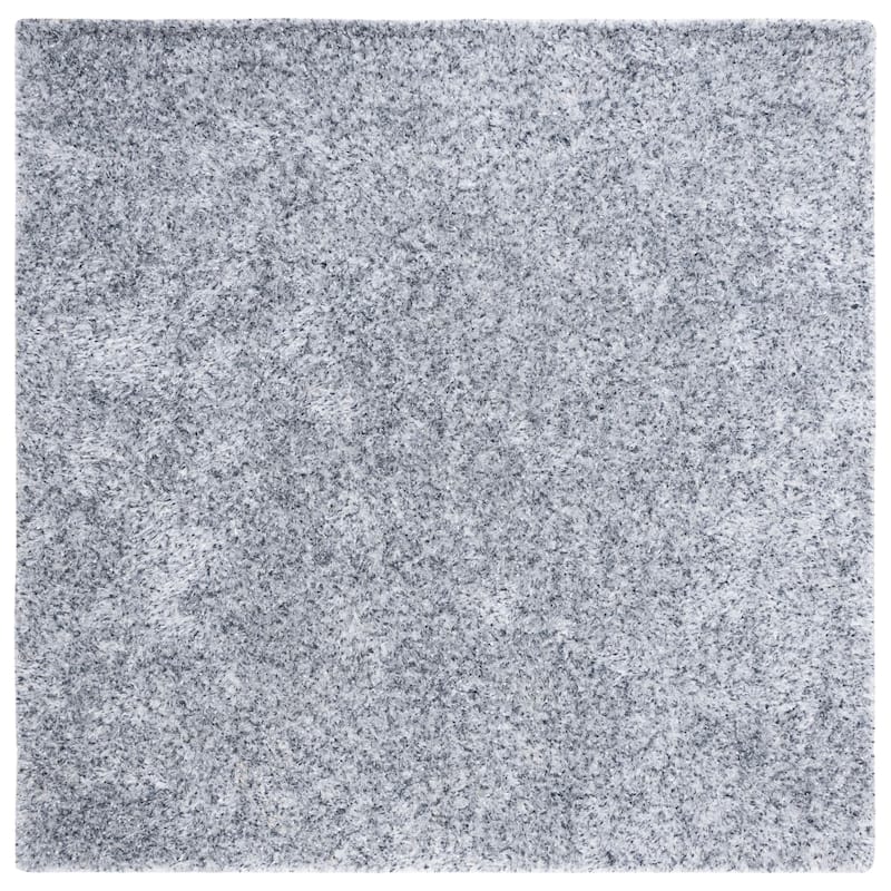 SAFAVIEH Malibu Handmade Ruthe Shag Casual Rug - 7' Square - Silver
