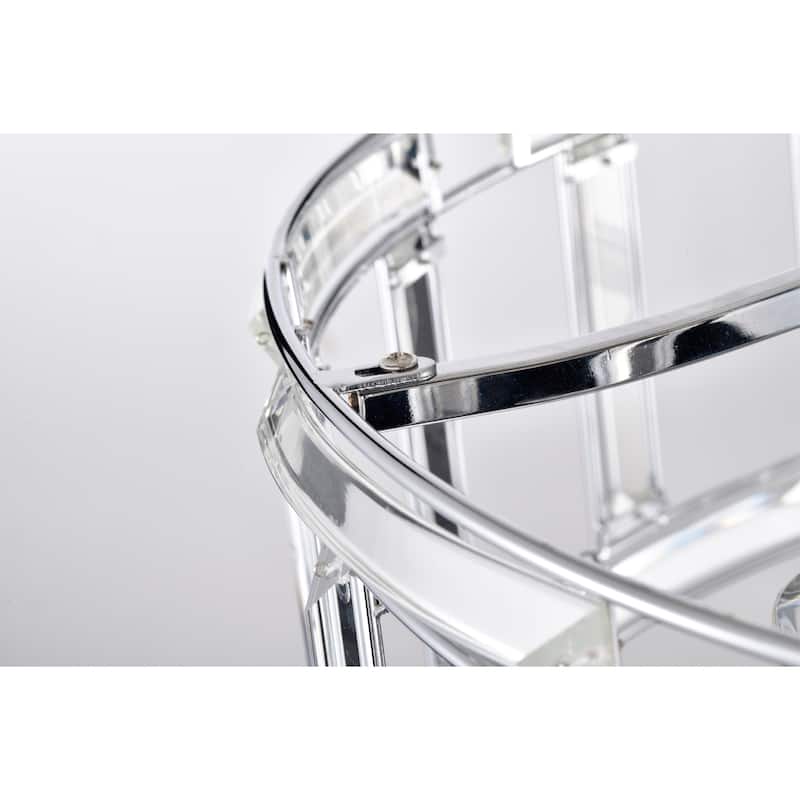 Luna 25 Inch Crystal Shade Fandelier with Light