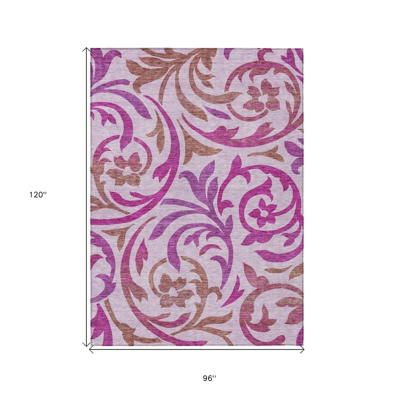 HomeRoots Floral Transitional Rectangle Outdoor Rug