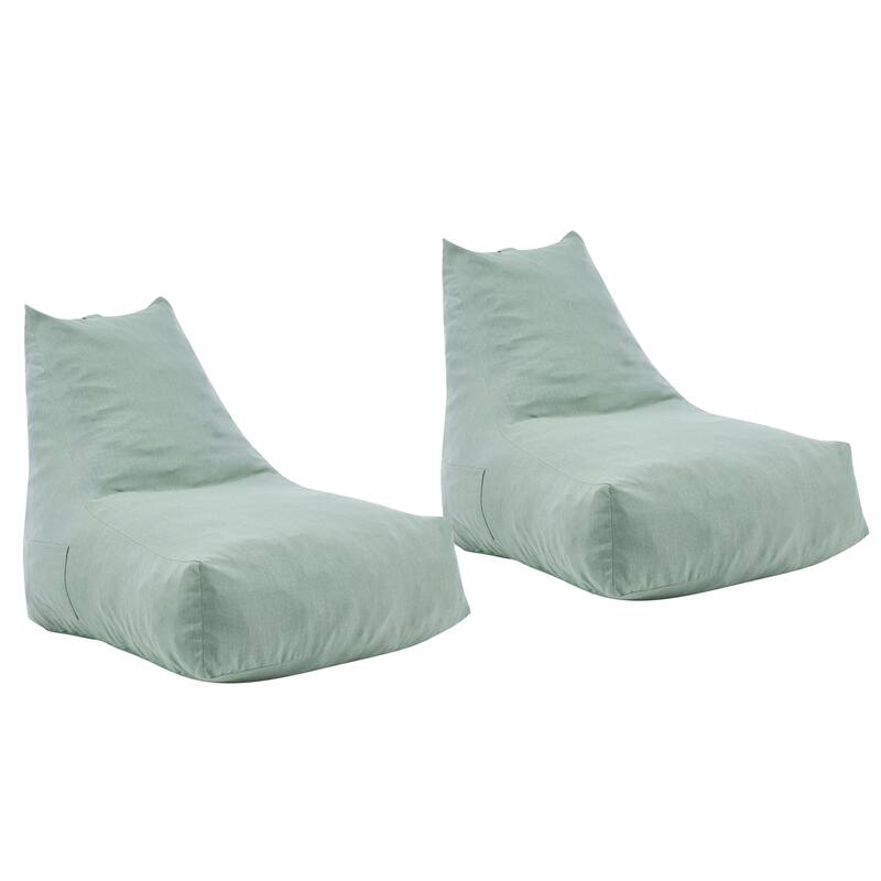 Christopher Knight Home - Lila Outdoor Patio Ergonomic Upholstered Bean Bag Chair with Shredded Foam Filled & Removable Cover