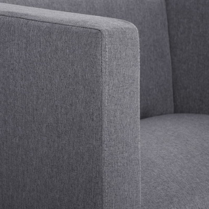 vidaXL Cube Armchair Light Gray Fabric