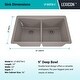 preview thumbnail 33 of 36, Lexicon Platinum Quartz 33 Inch Double Equal Bowl Undermount Kitchen Sink with Bottom Grids and Strainers , Disposal Flange
