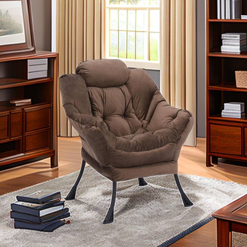 Tufted Accent Chair with Ottoman Cushion Chair Wingback Chair, Upholstered Chairs Lounge Chair with Armrests Side Pocket