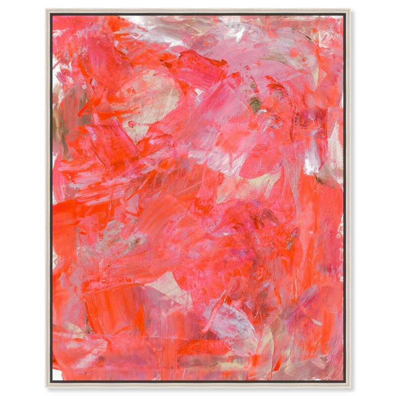 Shades of Red I Canvas by Art Remedy - Silver - 36" x 45"