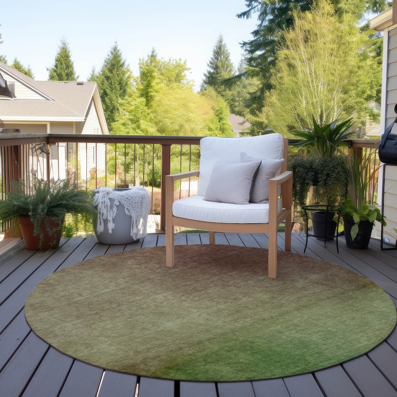 Machine Washable Indoor/ Outdoor Chantille Modern Ombre Rug