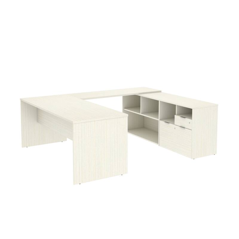 Bestar i3 Plus U-Desk with Two Drawers