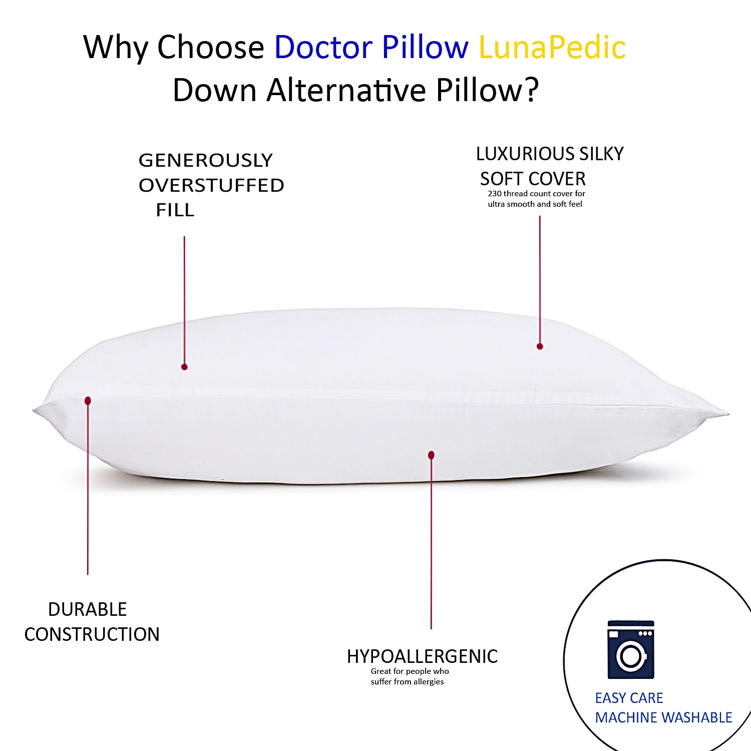 The Luna Pedic Ultra Cloud Pillow Bed Bath Beyond 36982989