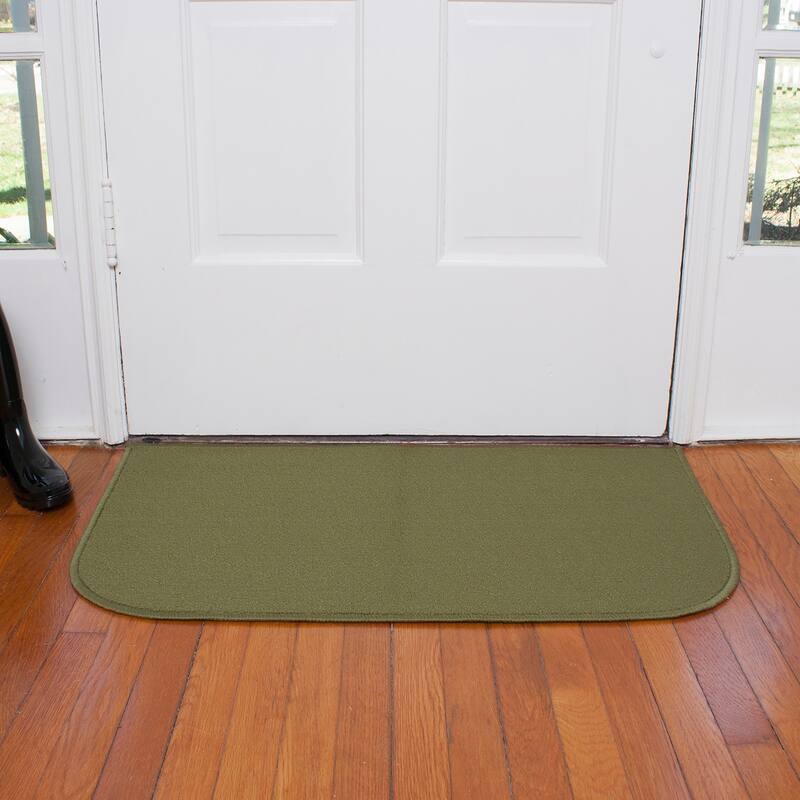 RITZ Solid Accent Rug 20 in. x 36 in. - 2' x 3' Oval