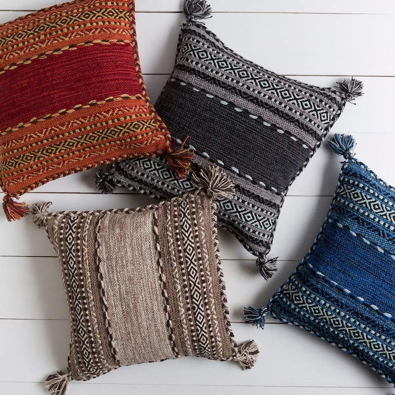 Artistic Weavers Southwest Tasseled 20-in. Square Throw Pillow (Poly OR Down Fill)