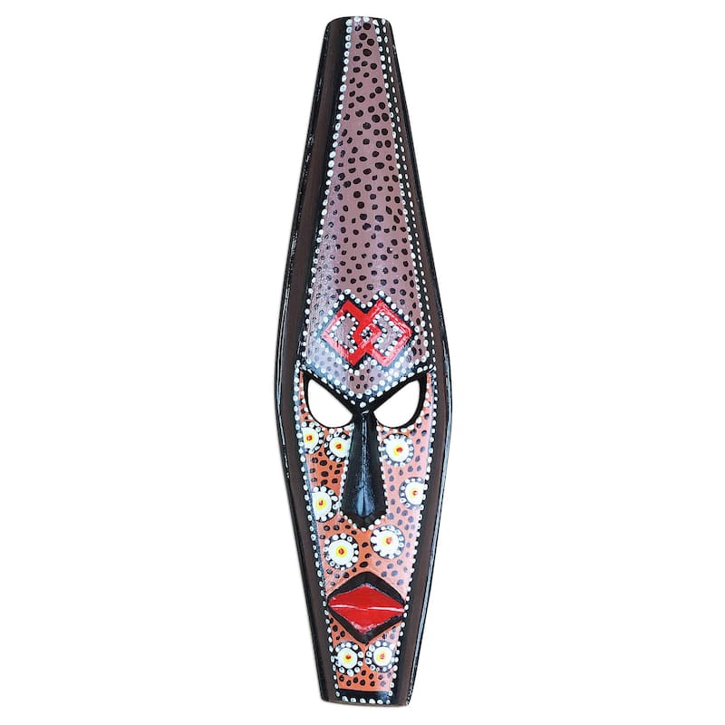 Handmade Epa Face African wood mask (Ghana)