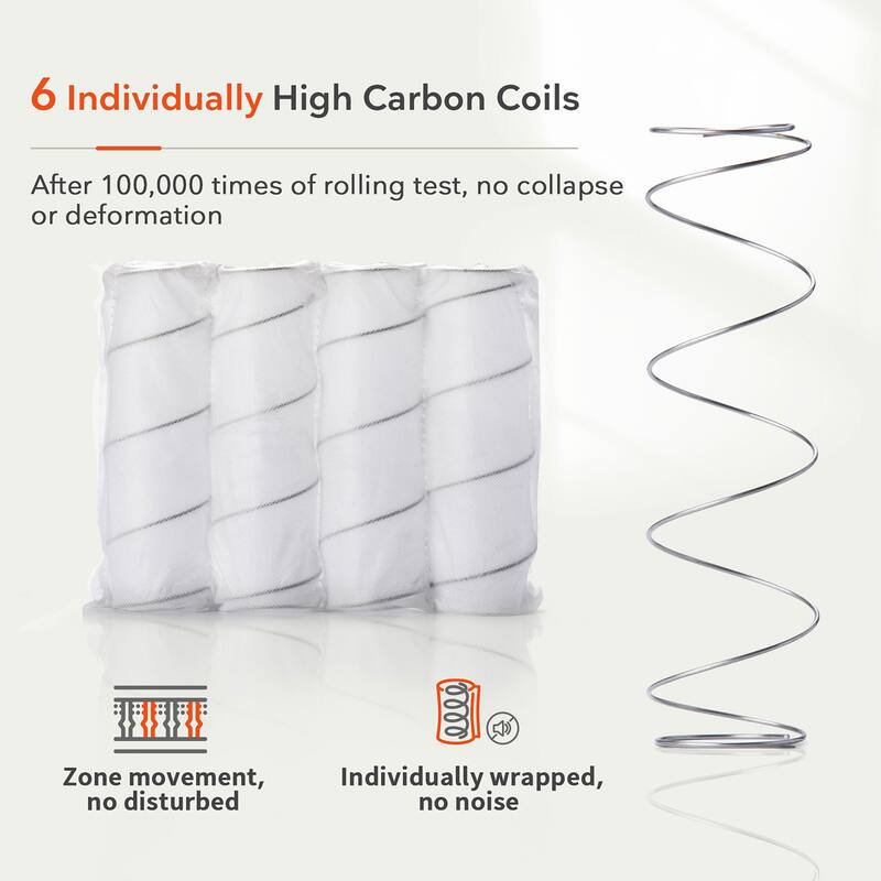 Sweetnight 12 inch Pocket Spring Hybrid Mattress in a Box