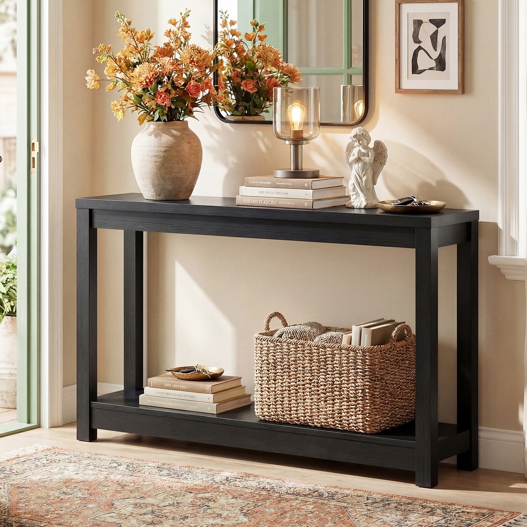 Black Rectangular, 25 - 36 in Console Tables - Overstock
