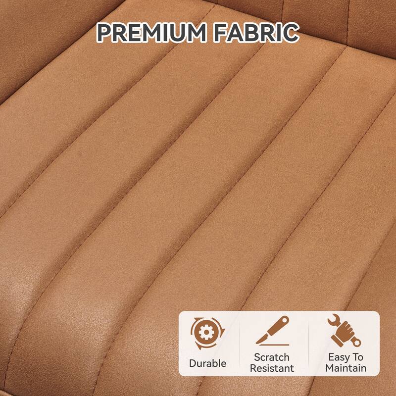 Modern Dining Chairs Set of 2, Fabric Dining Room Chairs with Thick Cushioned Backrest and Seat, Upholstered Chairs