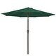 preview thumbnail 26 of 76, 9-ft Patio Market Umbrella with Tilting Pole, Waterproof & Breathable Canopy Dark Green