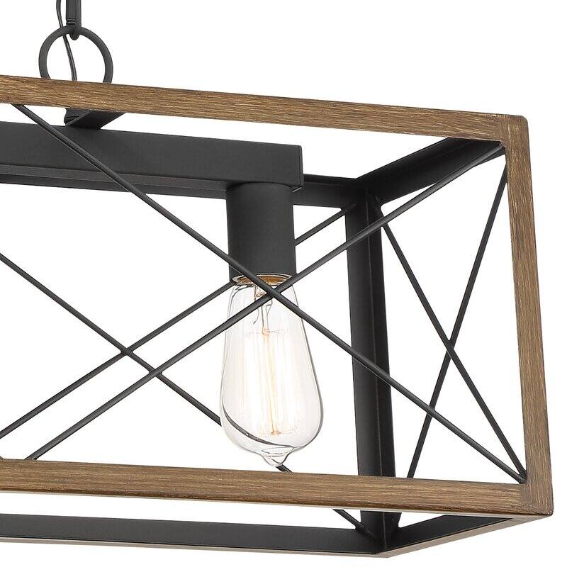Acroma 3 - Light Linear Modern Farmhouse Rectangle Chandelier