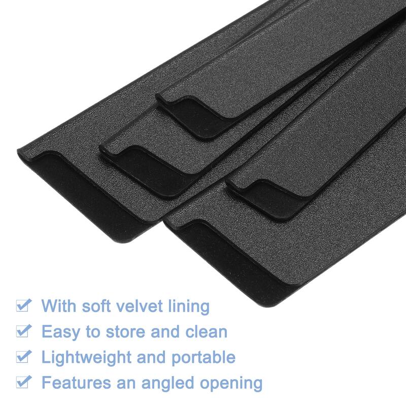 5Pcs Set Knife Edge Guards ABS Knife Cover Sleeves Knife Blade Protector - Black