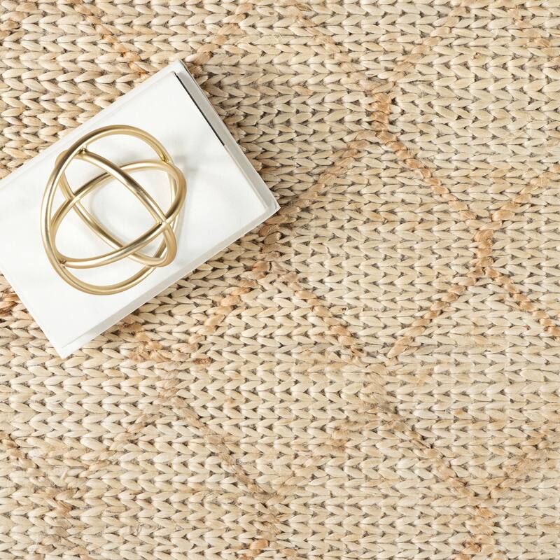 Home Conservatory Tiles Handwoven Jute Area Rug