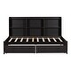 preview thumbnail 14 of 24, Twin Bed with Side Bookcase and Storage Drawers - Space-Optimizing Design