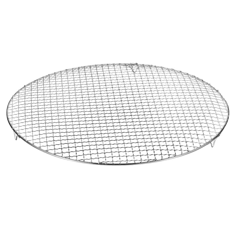 Round Cooking Rack 17.7" 201 Stainless Steel Barbecue Grill with 20mm Legs - 17.7 Inch 0.06"