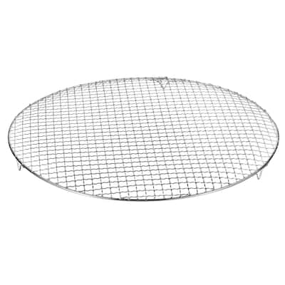 Round Cooking Rack 17.7" 201 Stainless Steel Barbecue Grill with 20mm Legs - 17.7 Inch 0.06"