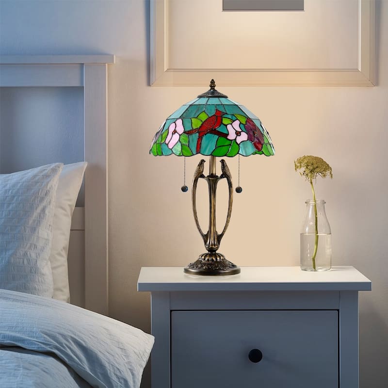 Benezia Birds Tiffany Table Lamp
