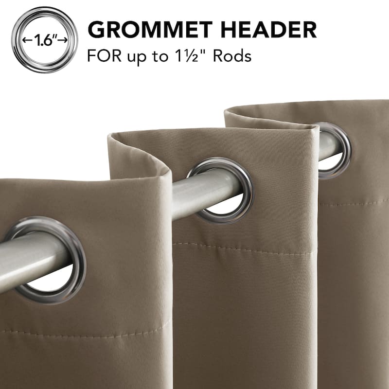 Deconovo Grommet 52 Width Curtains (2 Panel)