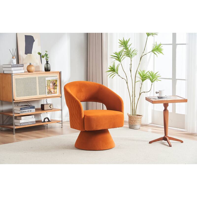 Swivel Accent Chair Armchair, Round Barrel Chair