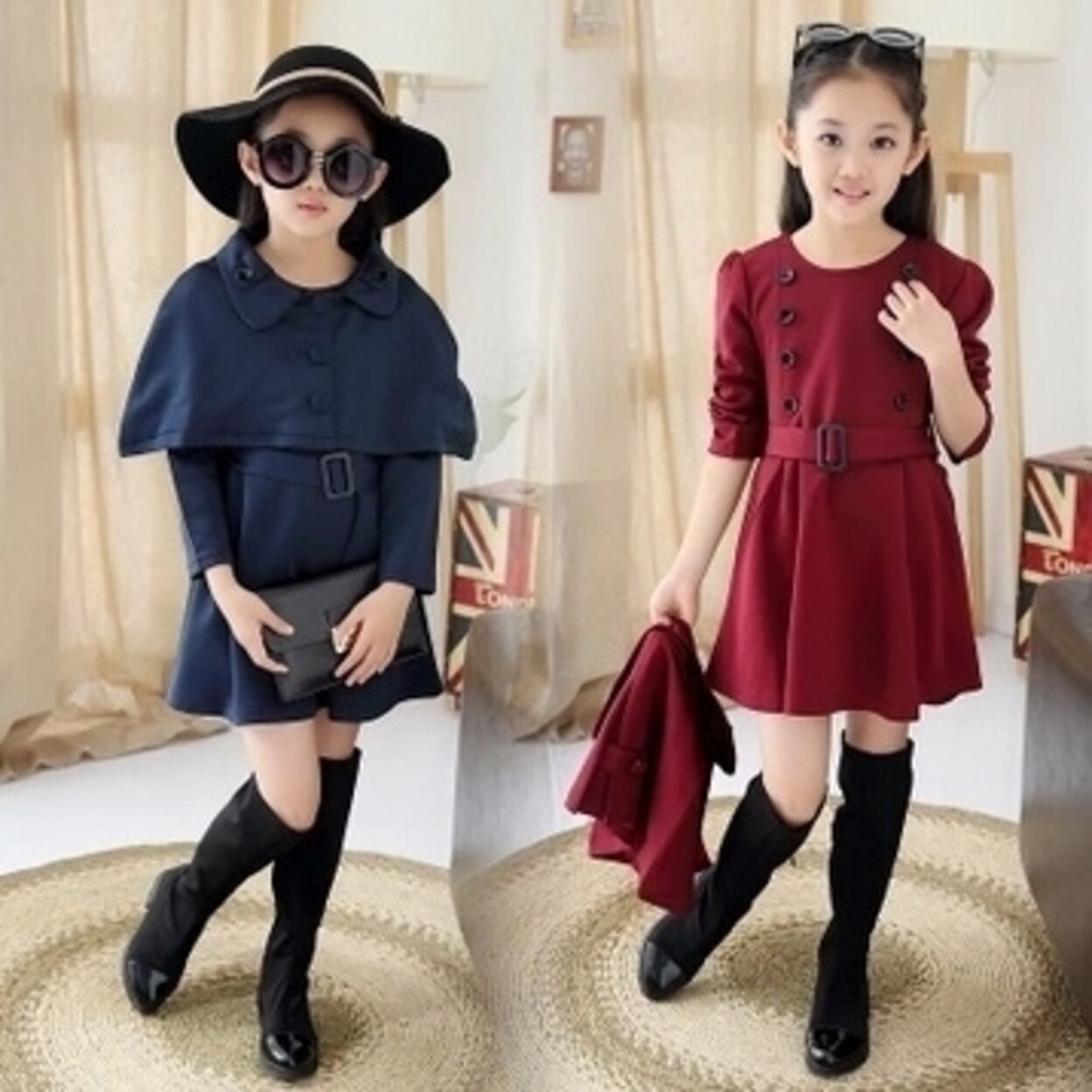 Shop Children S Clothes Girls Fall Coat Cuhk Child Han Edition Dust Coat Two Piece Shawl Skirt Of The Girls Overstock 23169065
