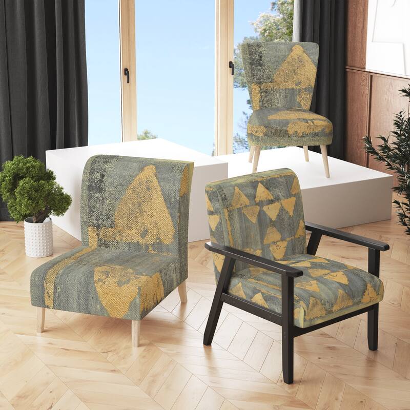 Designart "Glam Form I" Upholstered Modern Accent Chair - Arm Chair