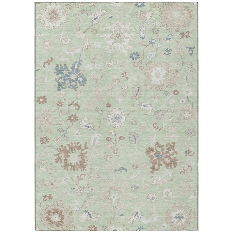 HomeRoots Floral Transitional Rectangle Outdoor Rug