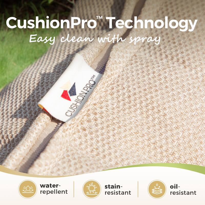 MAISON ARTS 5-Piece Patio Conversation Set with 28'' Gas Fire Pit Table