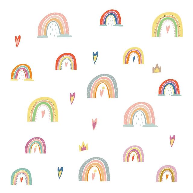 Walplus Cheerful Nursery Cute Rainbows Kids Wall Stickers Nursery Décor
