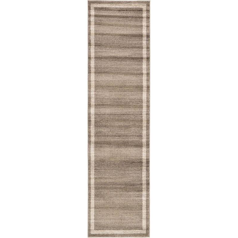 Contemporary Weby Collection Area Rug - 2'7"x10' - Light Brown