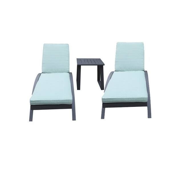 Shop Provo 3 Piece Outdoor Patio Lounge Set By Avery Home Furniture 2x Chaise Lounge Chair Side Table Overstock 28826715