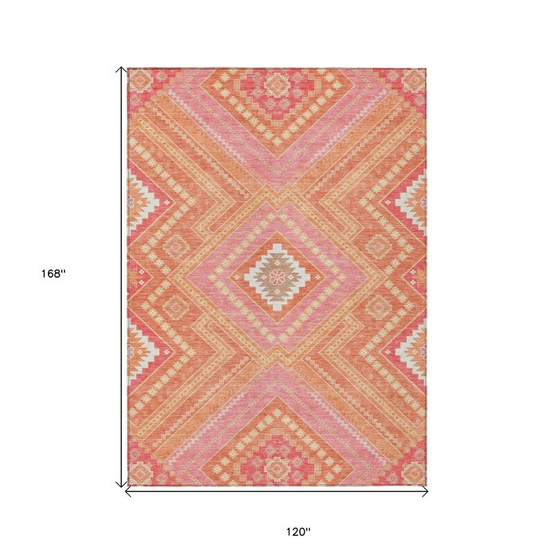HomeRoots Tribal Transitional Rectangle Outdoor Rug