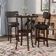 preview thumbnail 18 of 22, Irvi Traditional Rubberwood 3-Piece Barstool Counter Height Dining Set by Furniture of America Expresso Cherry/Brown