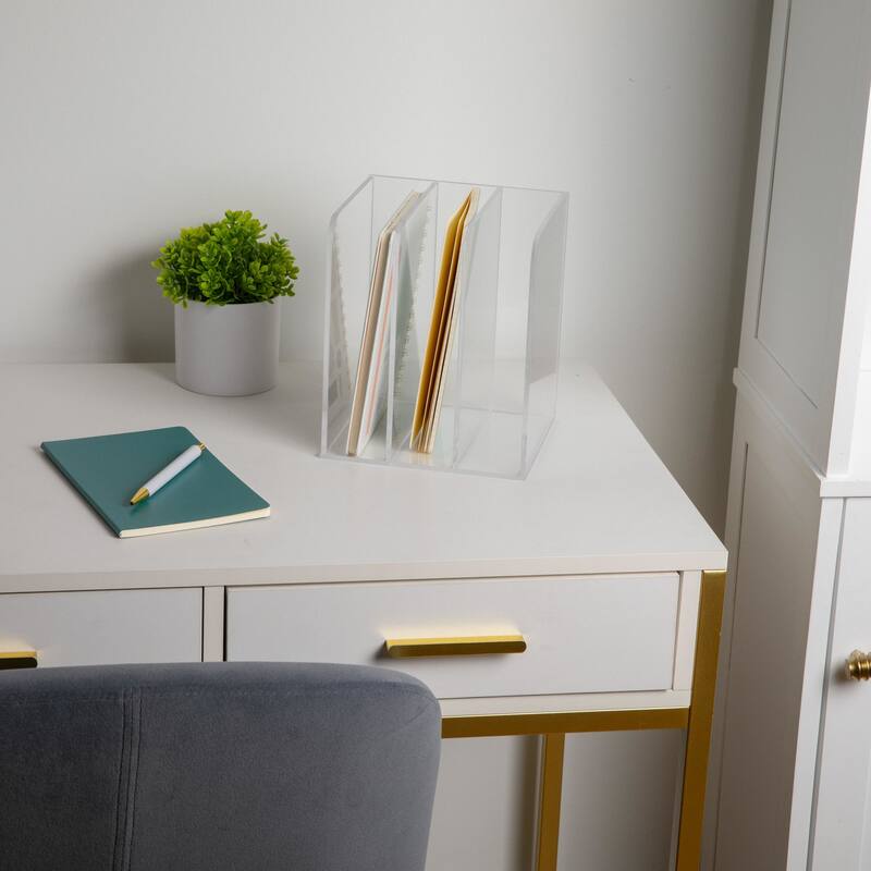 Flash Furniture GS-TS007-MS Brody 7-1/4" Tall Clear File and Notebook