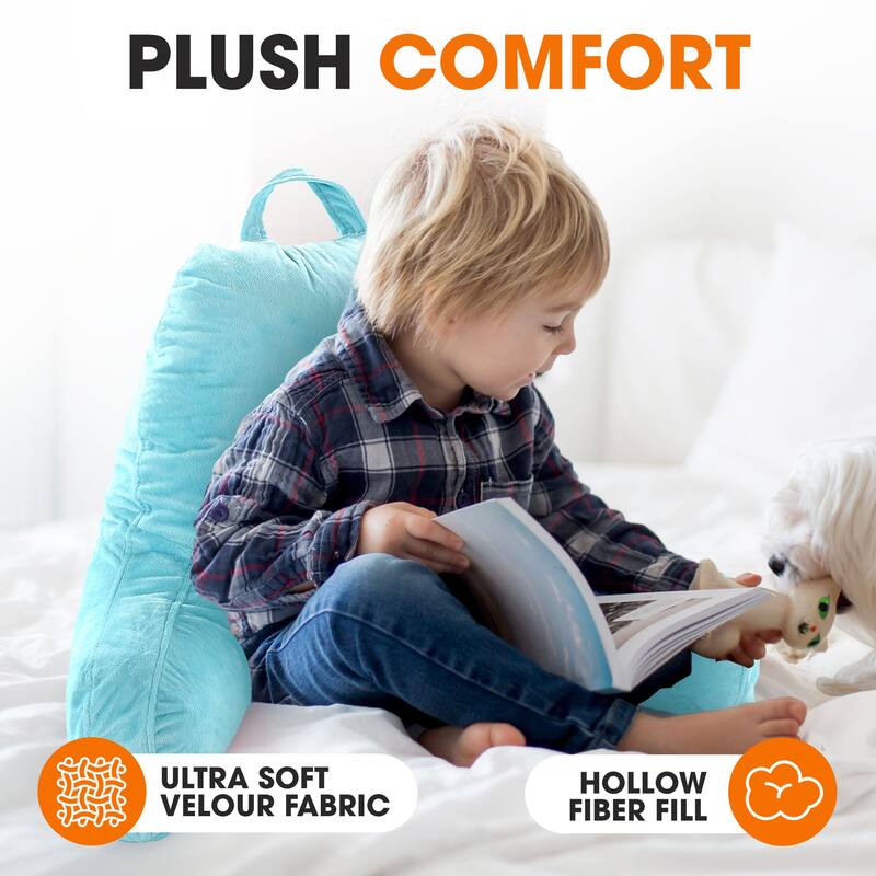 Cheer Collection Kids Size Reading and Backrest Pillow with Armrest