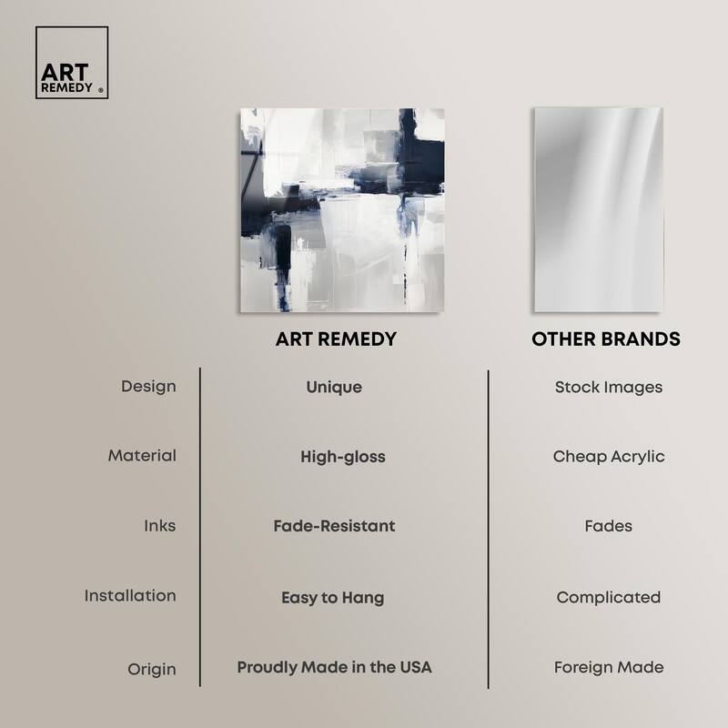 Porcelain Blue on White II Acrylic by Art Remedy, Ready to Hang