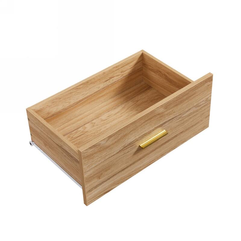 Modern Natural 9-Drawer Horizontal Dresser, Storage Wide Chest of Drawers for Bedroom