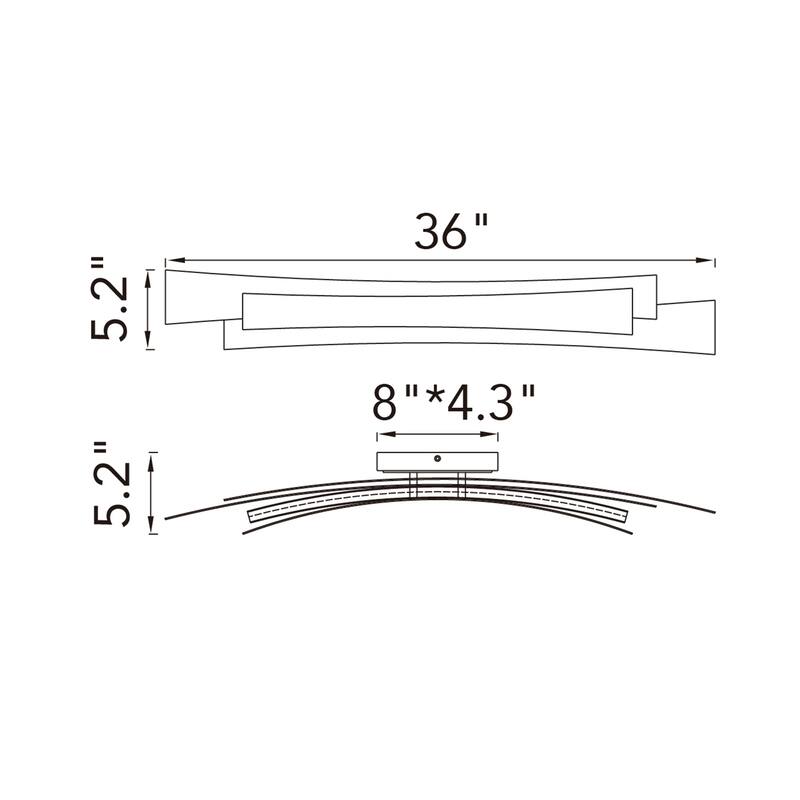 Candora Integrated LED Black Vanity Light