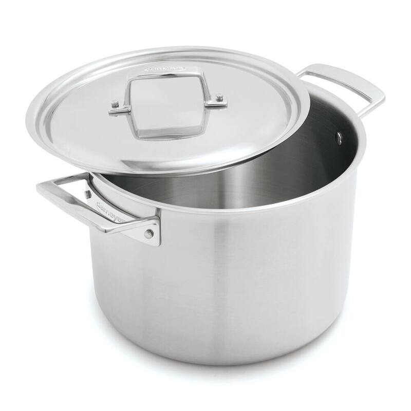 Demeyere Essential 5-ply 8-qt Stainless Steel Stock Pot with Lid - Stainless Steel - 8-qt