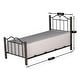 preview thumbnail 24 of 24, Carbon Loft Tiblier Textured Black Metal Bed with Brushed Charcoal Wood Posts
