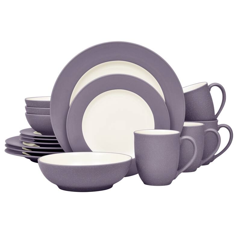 Noritake Colorwave 16-Piece Rim Dinnerware Set, Service For 4 - Plum