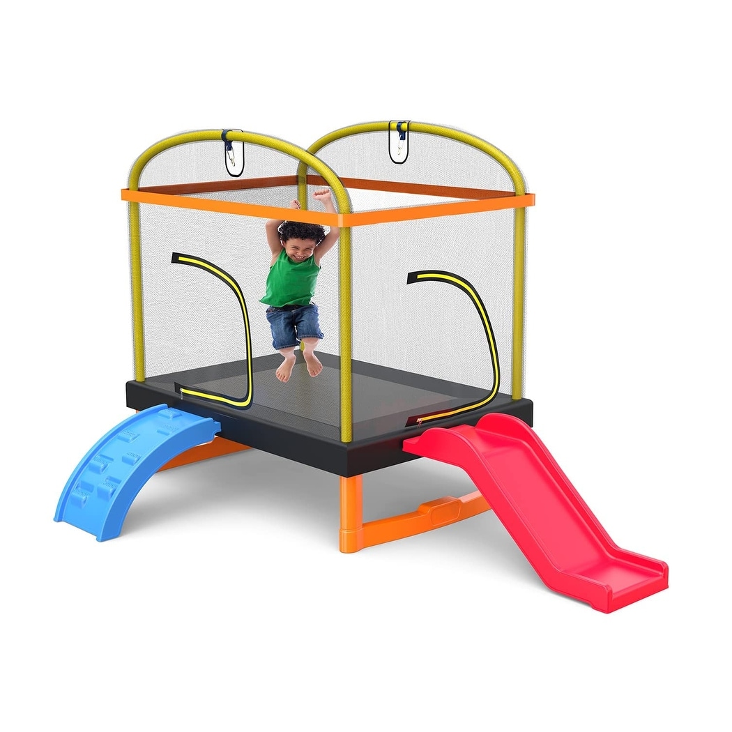 Toddler trampoline sale with slide