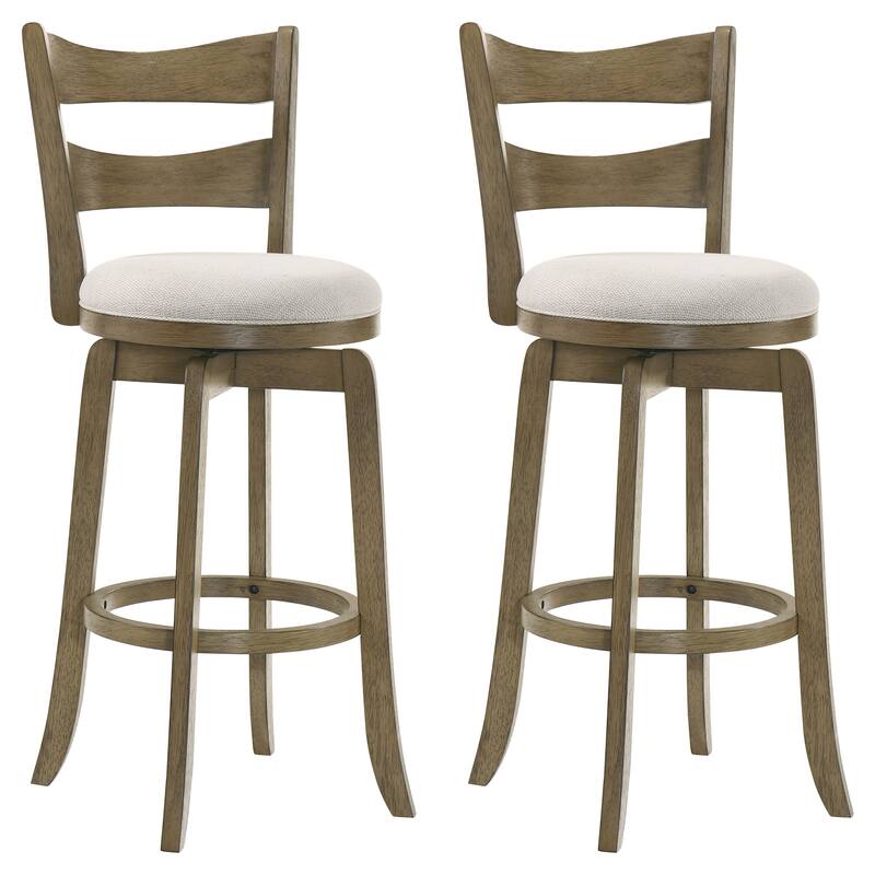 Blair Counter Height or Bar Height Rubberwood Barstool with Fabric Seat