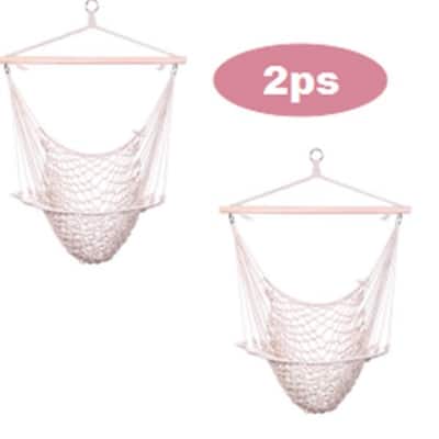 Hanging Rope Air/Sky Chair Swing - Beige