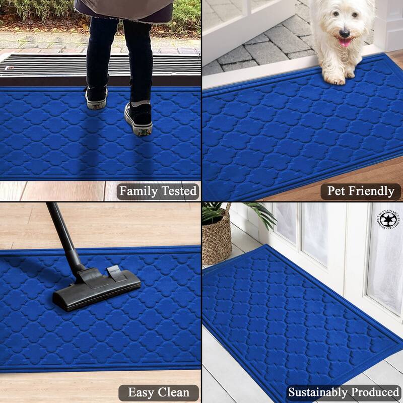 A1HC New All Weather Superior Dirt and Moisture Absorbing Polypropylene Door Mat with Non-Slip Backing for Inside Outside Use
