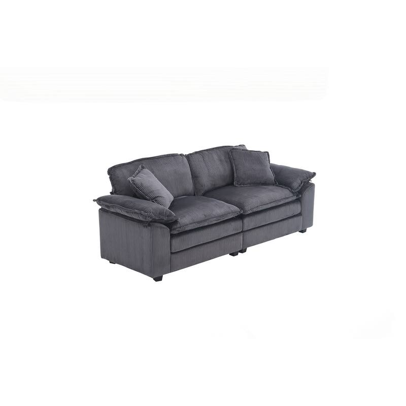2-seats Sofa With 2 Back Pillows